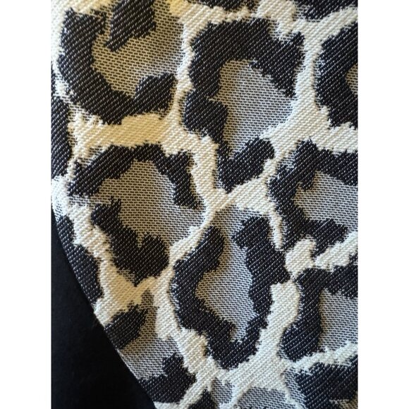 Diane Von Furstenberg Animal Print Skirt Black Cream Gray Smooth Fit Cotton Mix - Picture 3 of 15